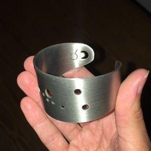 Silver Taurus cuff bracelet